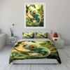 Cute Chameleon Leaf Print Set Bedding Duvet Cover Set Duvet Cover Pillowcases (1 * Duvet Cover 2 * Pillowcases, without duvet insert)