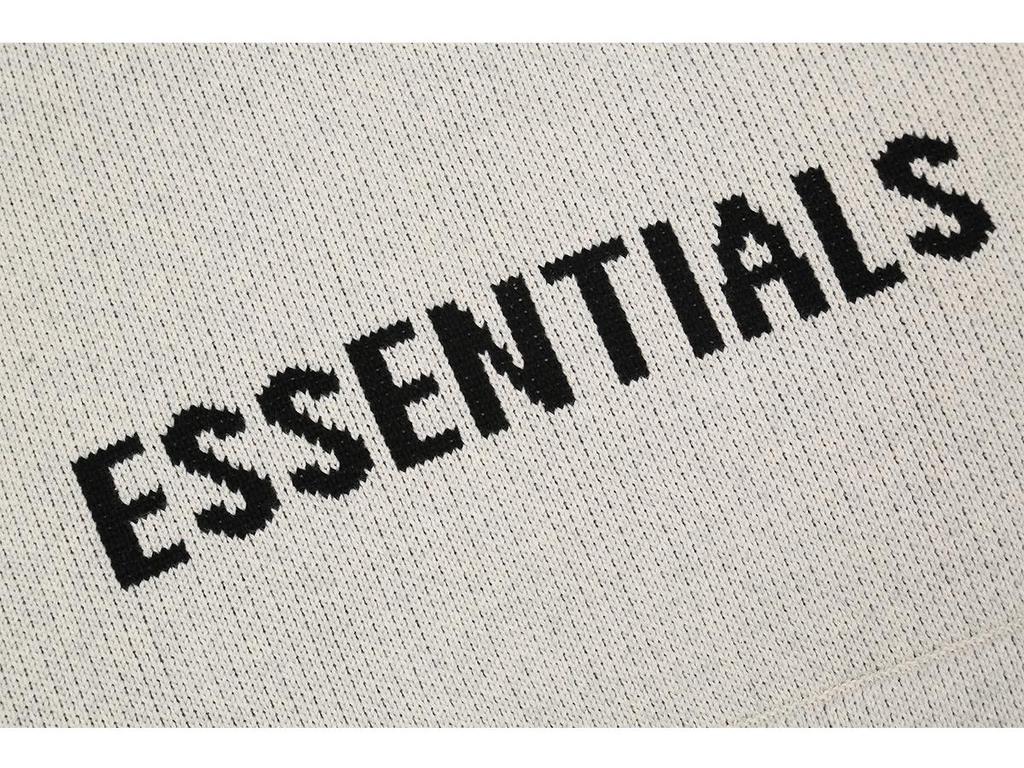 Bluza z kapturem FOG Essentials z podwójną linią – Modny, luźny dzianinowy sweter do mody ulicznej