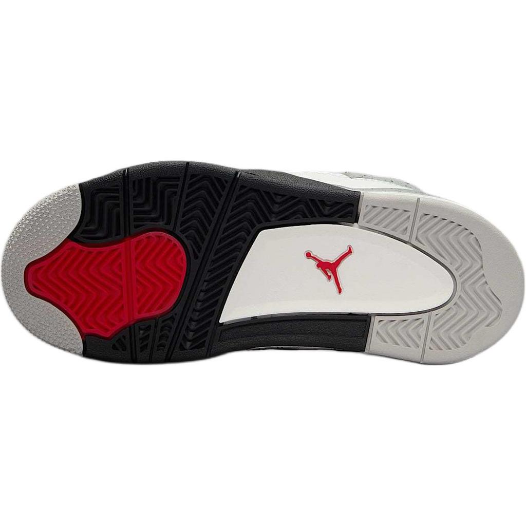 Air Jordan 4 Retro OG PS White Cement 2025 Παιδικά Αθλητικά Παπούτσια Summit-White Fire-Red Tech-Grey IB4388-100
