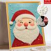 DIY Frameless Pearl Painting Kit Festive Santa Claus Cozy Home Decor 3D Shiny Bead Art Canvas Relaxing Craft Gift for Adults