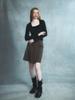 Renezmia Pleated Point Mini Skirt_Brown