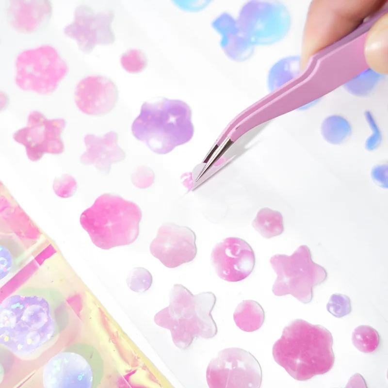 Vintage Bubble Tape Stickers Decorative Stick Labels Scrapbooking Accessories Planner Handmade Junk Journal Suppliesjavascript: