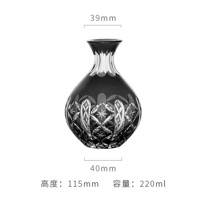 Japanese Edo Kiriko Sake Set Carved Glass Sake Cup And Decanter Luxury Sakeware