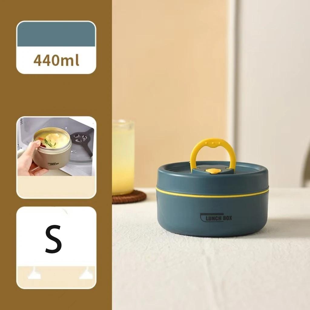 304 Stainless Steel Insulated Lunch Box Stackable 3 Separate Microwave Bento Box Sealed Leak Proof Soup Bowl Office Lunch-box