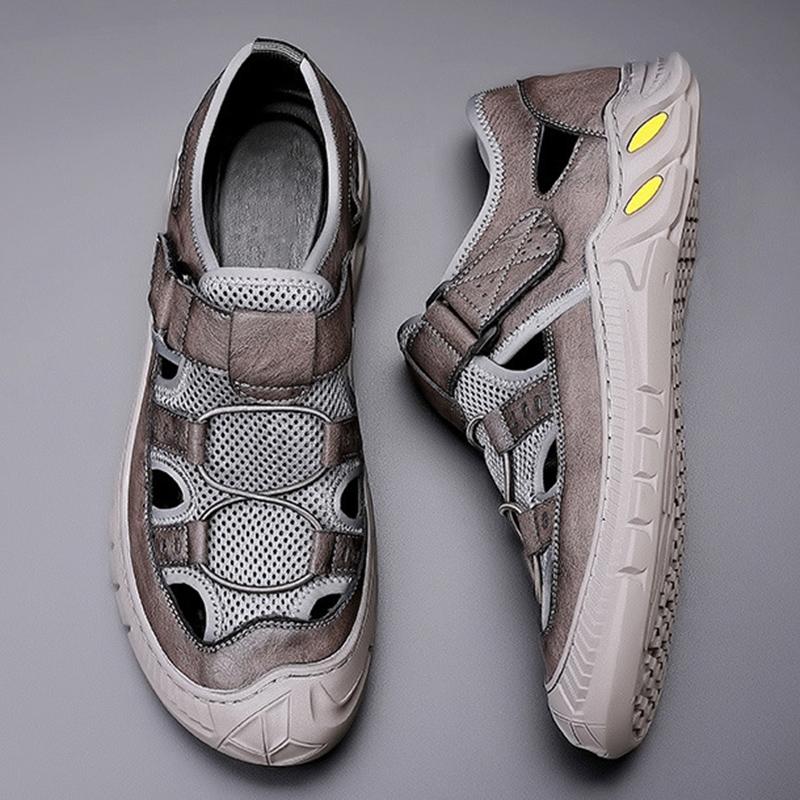 Sandale clasice de epocă pentru bărbați Sandale de vară din piele naturală pentru bărbați în aer liber ocazional sandale ușoare de modă pantofi bărbați moale