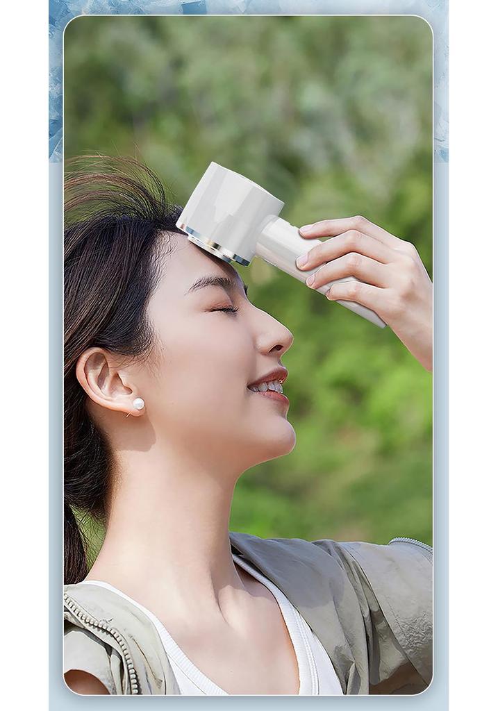 2026 Portable USB Ice Cooling Fan with Carabiner, Semiconductor Refrigeration, and High Wind Power