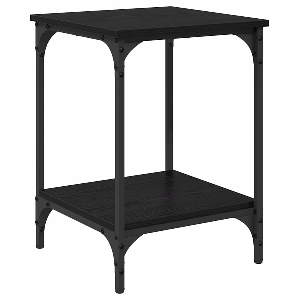 Coffee Table Black Oak Look 40 X 40 X 55 Cm Engineered Wood