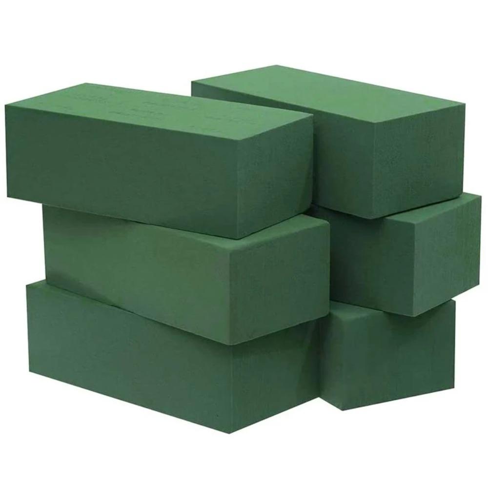 2/4/6pcs Rectangle Floral Foam Blocks Green Artificial Flower Mud Floral Foam Brick  for Home Garden