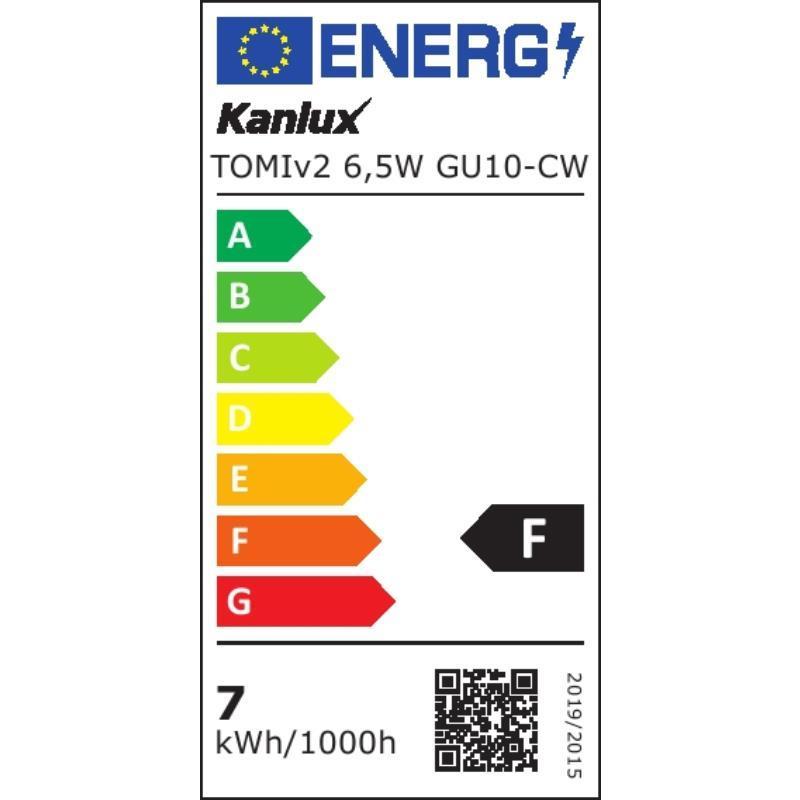 TOMIv2 LED bulb 6.5W GU10 CW cold Kanlux