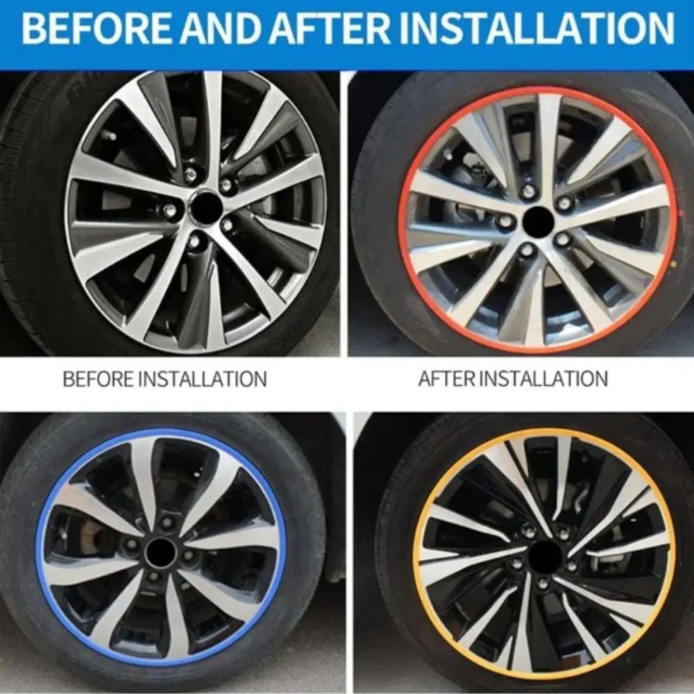 Anti-Scratch Wheel Hub Decorative Strip Full Rim Cover Tire Protective Ring  Tire Modification