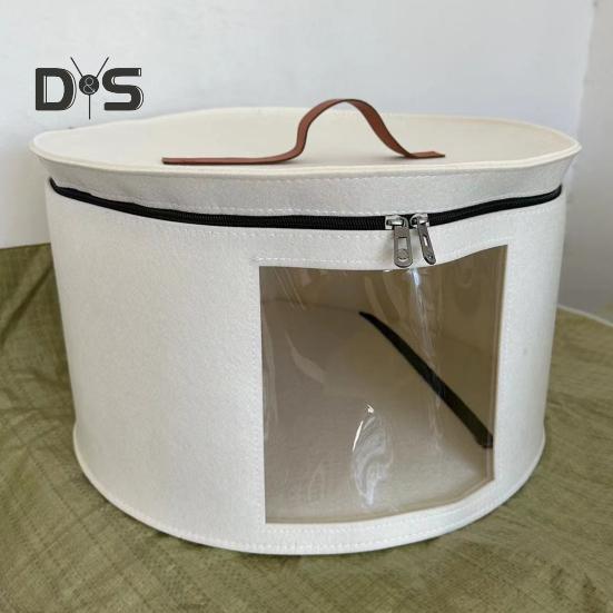 Organizér na uložení klobouku kbelík Průhledný design Zapínání na zip Velkokapacitní organizér na kovbojský klobouk Pouzdro s rukojetí