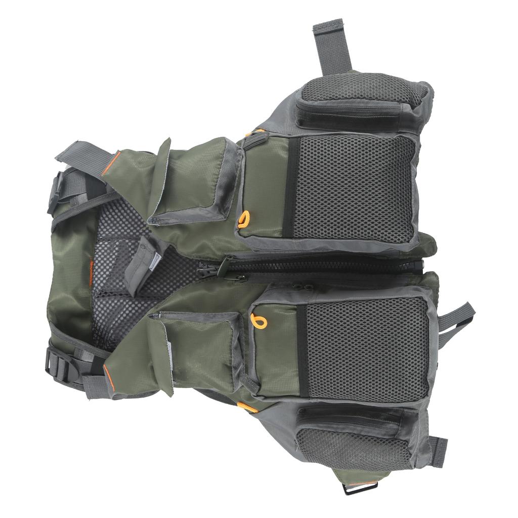 Fliegenfischerweste, mehrere Taschen, verstellbare Angel-Schwimmweste mit schwimmendem Pad