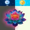 Colorful Luminous Lotus Toilet Stickers, Creative Fluorescent Bathroom Decoration Stickers