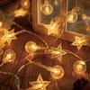 1PC LED Star and Bubble Lamp String Yard Light Waterproof Holiday Lights For Tent Wedding Birthday Party Canopy Camping Decor