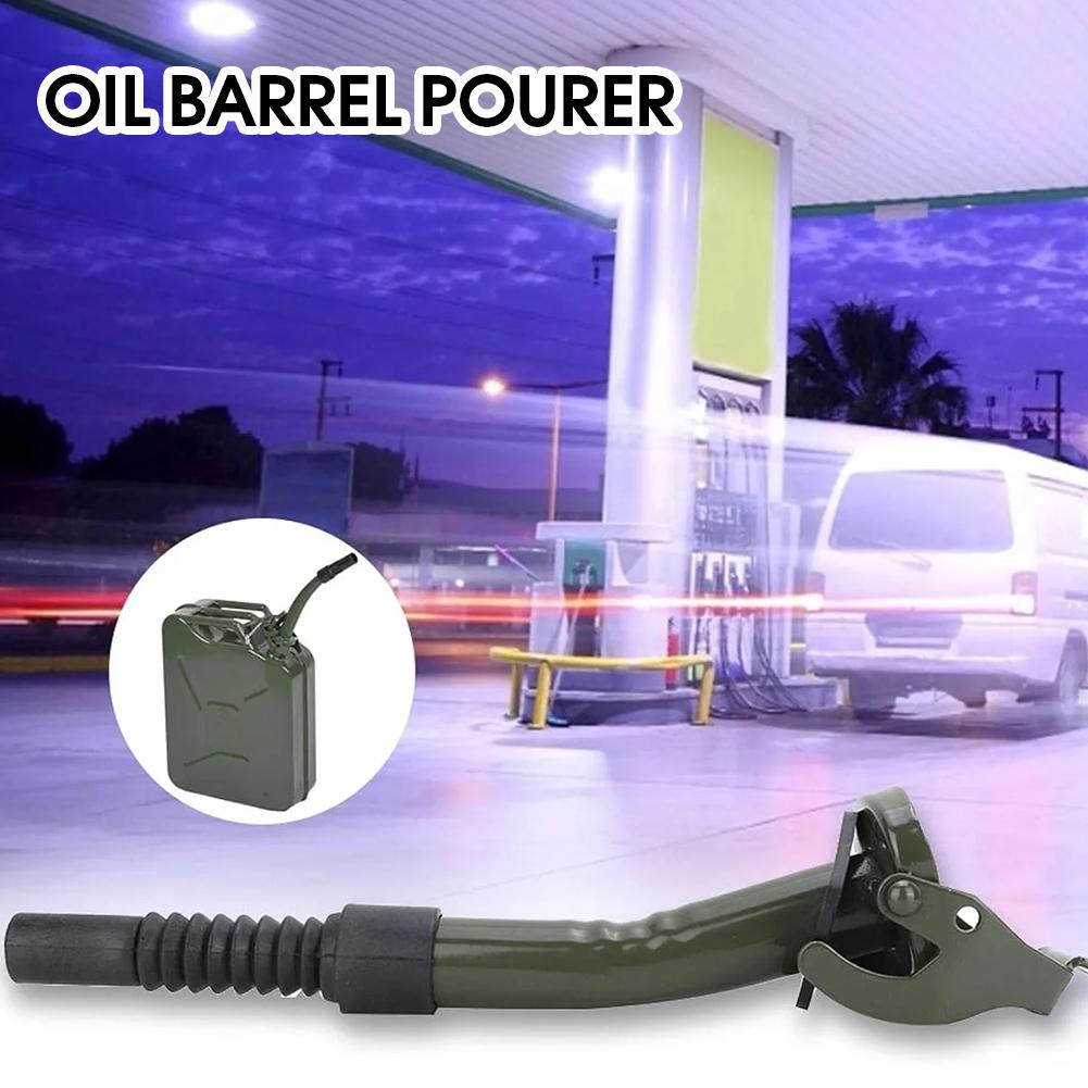 For 20L Jerry Cans Car Fuel Pouring Pipe Metal Flexible Pouring Spout Nozzle Gas Can Oil Pail Pour Outlet Nozzle Accessories