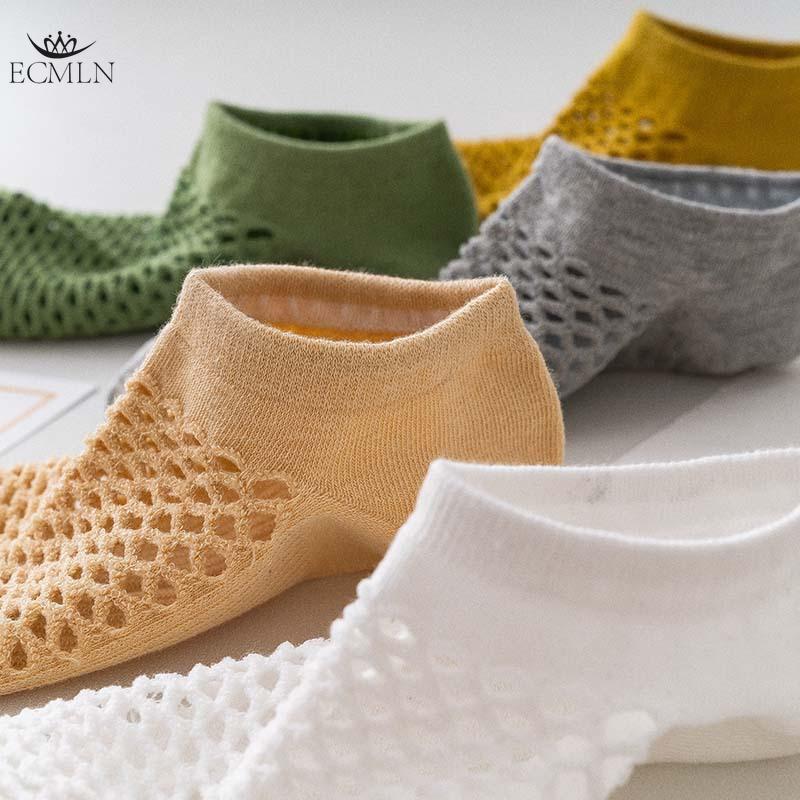 Women Mesh Breathable Hollow Out Ankle Socks Summer Multi Colors Holes Socks