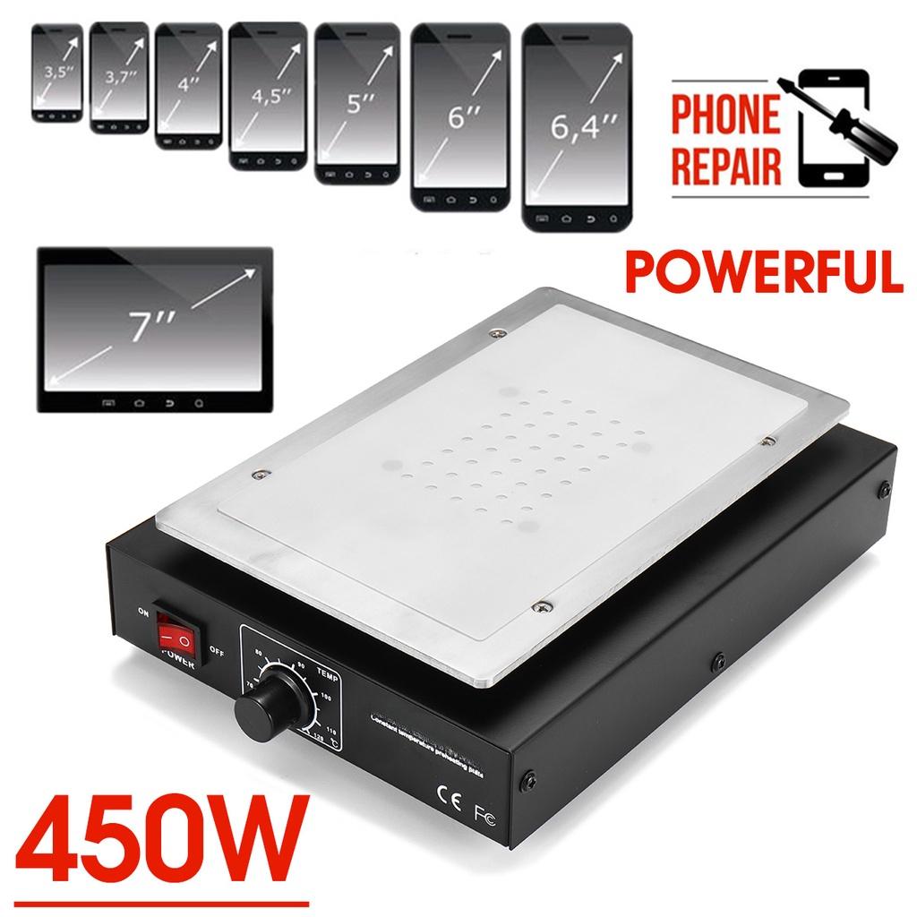 Screen Separator Auto Heating Metal Phone Repair Machine Glass Removal Heating Platform Plate for LCD Screen Separators 450W Black