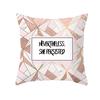 Modern Simple Pillow Cover Office Cushion Cover Pink Geometric Print Cushion Home Furnishings Home