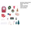Yousheng 1 Set Christmas Mini Elf Door Decoration Wooden Fairy Garden Tiny Gnome Door Figurine Statue Miniature Xmas Scene Model Ornament