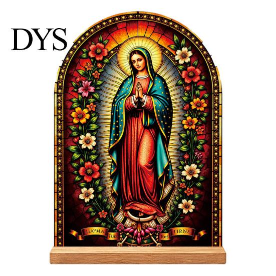 Exquisite Acrylic Table Centerpiece Catholic Statue Ornament, Tabletop Centerpiece, Freestanding Christian Unique Office Desk Accessories Religious