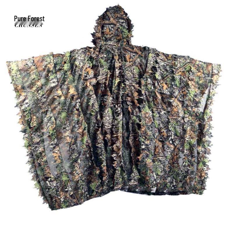 3D Camouflage Leafy Ghillie Suit Poncho One Size
