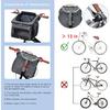 Dog Bike Basket, Soft-Sided Dog Bike Carrier with 4 Mesh Windows for Small Dog Cat Puppies - Grey