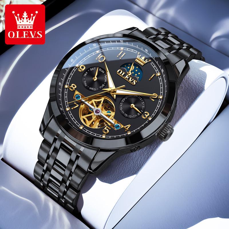 Zhang Zhilin Endorsed Oliss Luminous Mechanical Watch with Multifunctional Hollow Design for Men