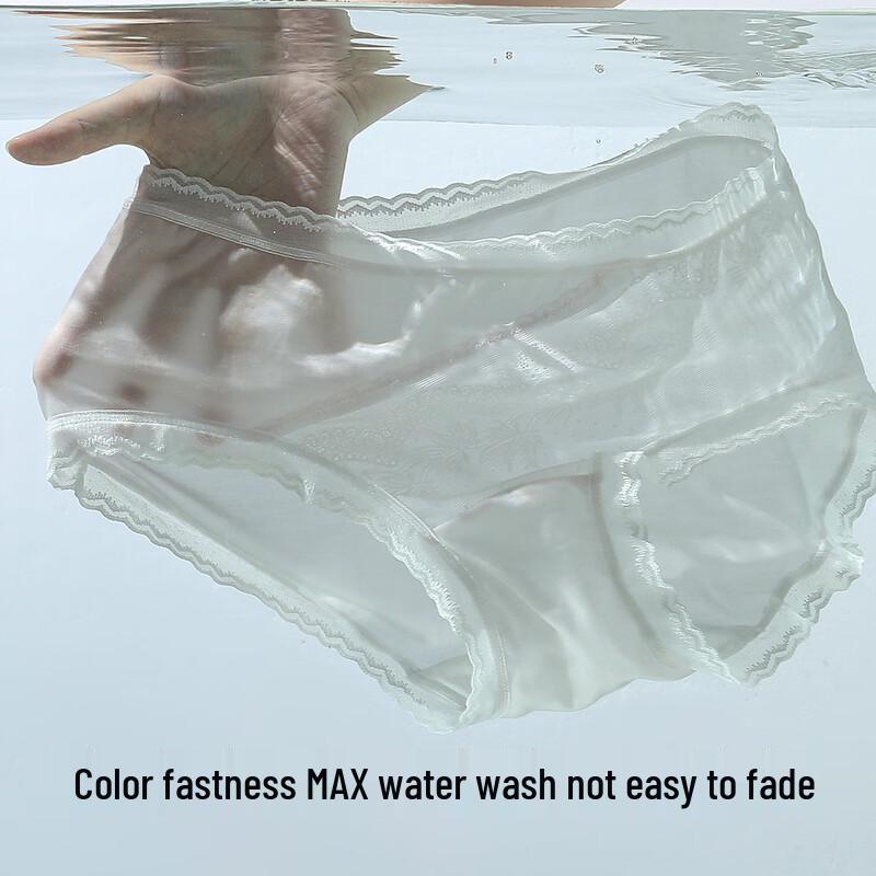 YOUKESHU Women's Seamless Lyocell Lace Briefs 4-Pack