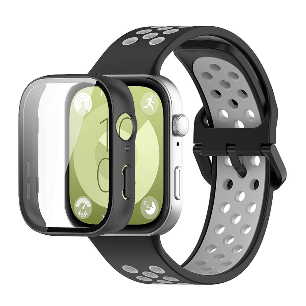 Case+Silicone band For Huawei Watch Fit 3 Strap Accessories Sprot breathable Replacement Correa Bracelet Huawei Watch fit3 cover