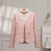 Womens Lightweight 90% Duck Down Puffer Jacket Short V-Neck Slim Fit Winter 2025