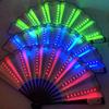 Portable Glow Folding LED Fan Colorful Glowing Hand Fan Dancing Light Fan  Rave Festival
