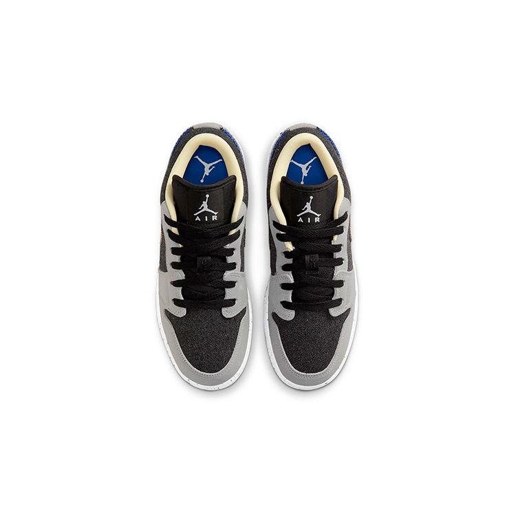 Air Jordan 1 Low SE GS Crater Kids Sneakers Grey Light-Smoke-Grey Black DM4690-001