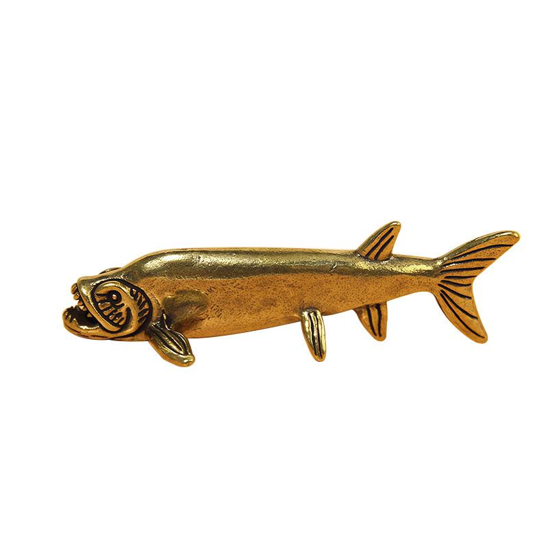 

Retro Brass Prehistoric Creature Sword Fish Ornament One Size