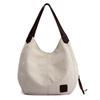 Large Capacity Canvas Tote Bag with Three-Layer Pockets - Ladies' Casual Shoulder Handbag
