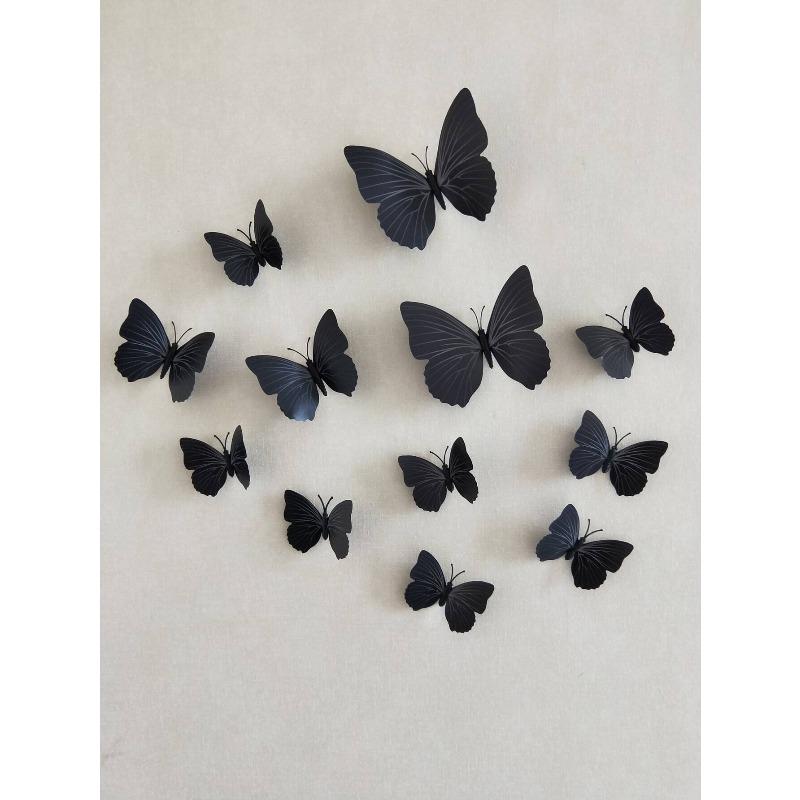 

Butterfly Wall Sticker, Modern Plastic Butterfly Sticker For Wedding, Home, Stickers, Wall Decal, Vinyl Decal For Home Decorations one-size чёрный