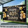 A Luxurious 40th Birthday Celebration Design  Equipped with Decorative Photo Props Made of Polyester Fiber