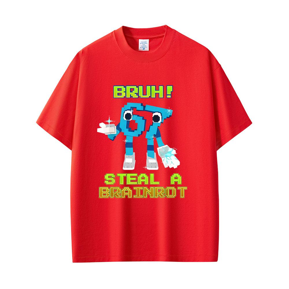 Funny Italian Brainrot Six Seven 67 Number Graphic Tshirt Bruh Steal A Bratnrot T Shirts Unisexs Women Casual Oversized Tshirts 4XL