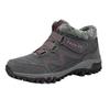 Women's Winter Snow Boots Velcro, Thick Sole, Warm Cotton, Plus Velvet