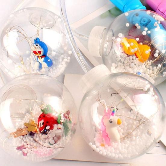 Handheld Transparent Cartoon Doll LED Light Ball Lantern Children Kids Toy