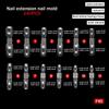 Double Ended Nail Dual Forms 240pcs/box Reusable Square Coffin Extension Molds Gel Builder Tips Professional Salon Nail Art