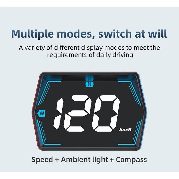 New HUD G20 GPS Car Head-Up Display Digital Speedometer Universal Big Font Overspeed Alarm For All Cars Electronic Accessories