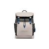 COACH backpack League 28 Classic Presbyopic Flap Drawstring Color Matching Canvas with Leather Travel Bag Large Men's White with Gray and Black