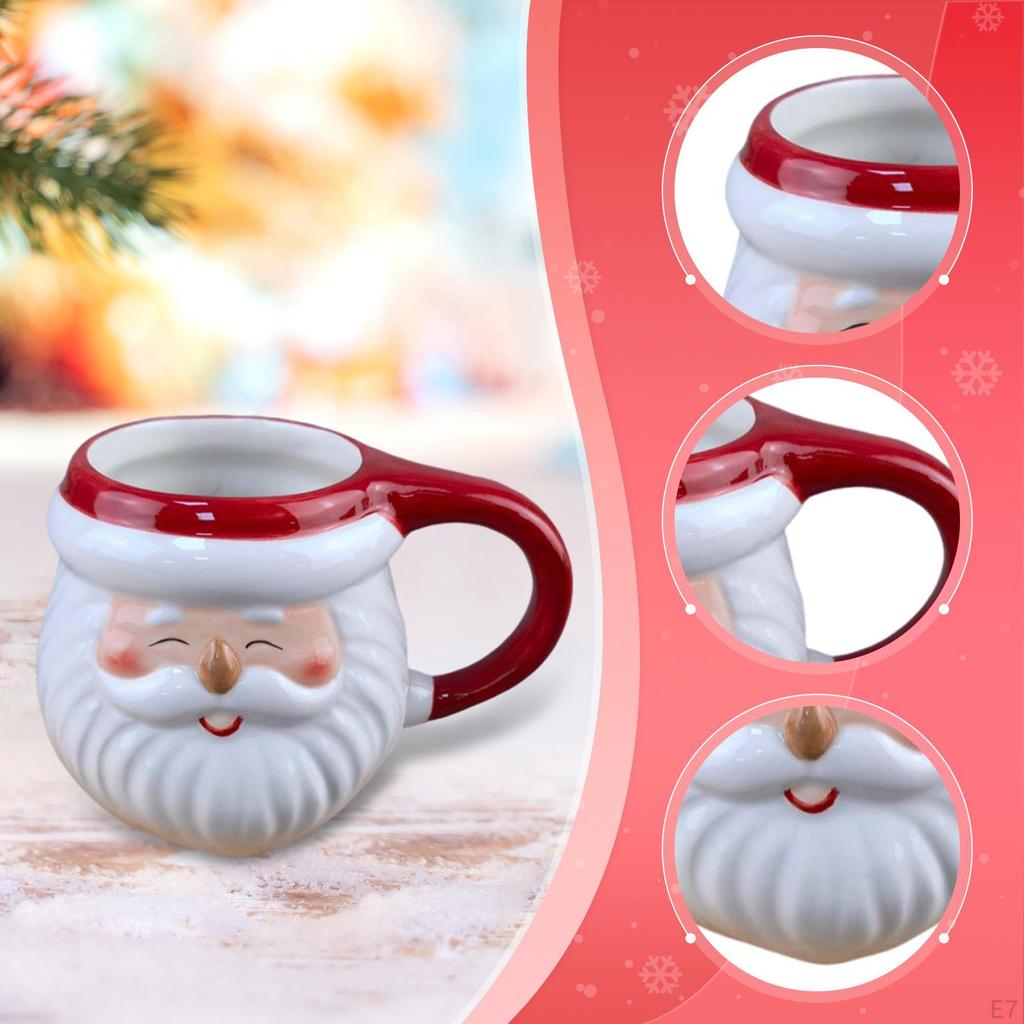 Ceramic Christmas Coffee Mug Drinking Cup Cute Novelty Gift for Cold Drink Juice Water