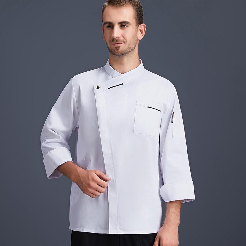 Unisex Fleece-Lined Chef Uniform: Cold-Proof Long Sleeve for Autumn/Winter - Ideal for Restaurants, Catering, Hotel, and Cake Shops.