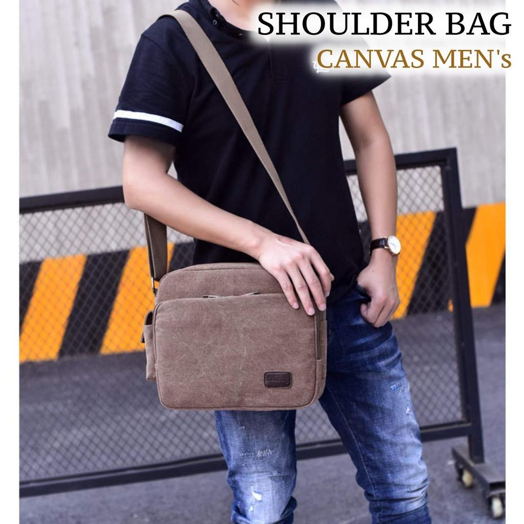 Umhängetasche für Crossbody groß A4 Karten-Umhängetasche SH336 [MT's SHOP] Herren, Tasche, Fassungsvermögen, Größe, Canvas, multifunktional, mehrere Fächer, Tasche,