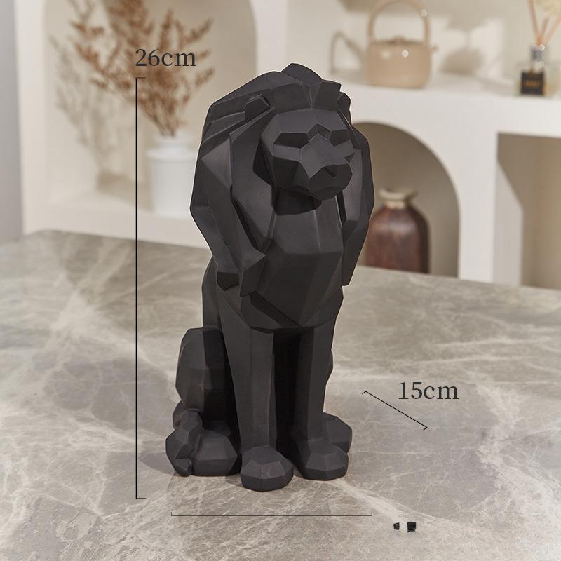 

Высококачественные украшения в виде льва, винный шкаф для гостиной, тумба под телевизор, абстрактная скульптура животных, современное минималистское искусство из смолы