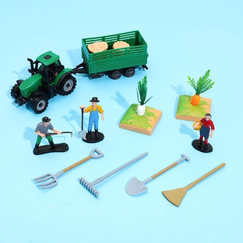 Farm Educational Toy Set 49PCS Including Minaiture Character Animal Models And Gardening Tool Plant Accessories