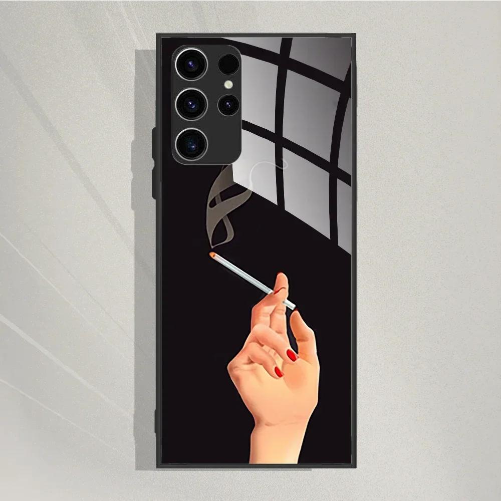 For Samsung Galaxy S25 Ultra Case Tempered Glass Case Cool Painted Phone Cases For Samsung S25 Ultra Cover S25ultra 5G Fundas