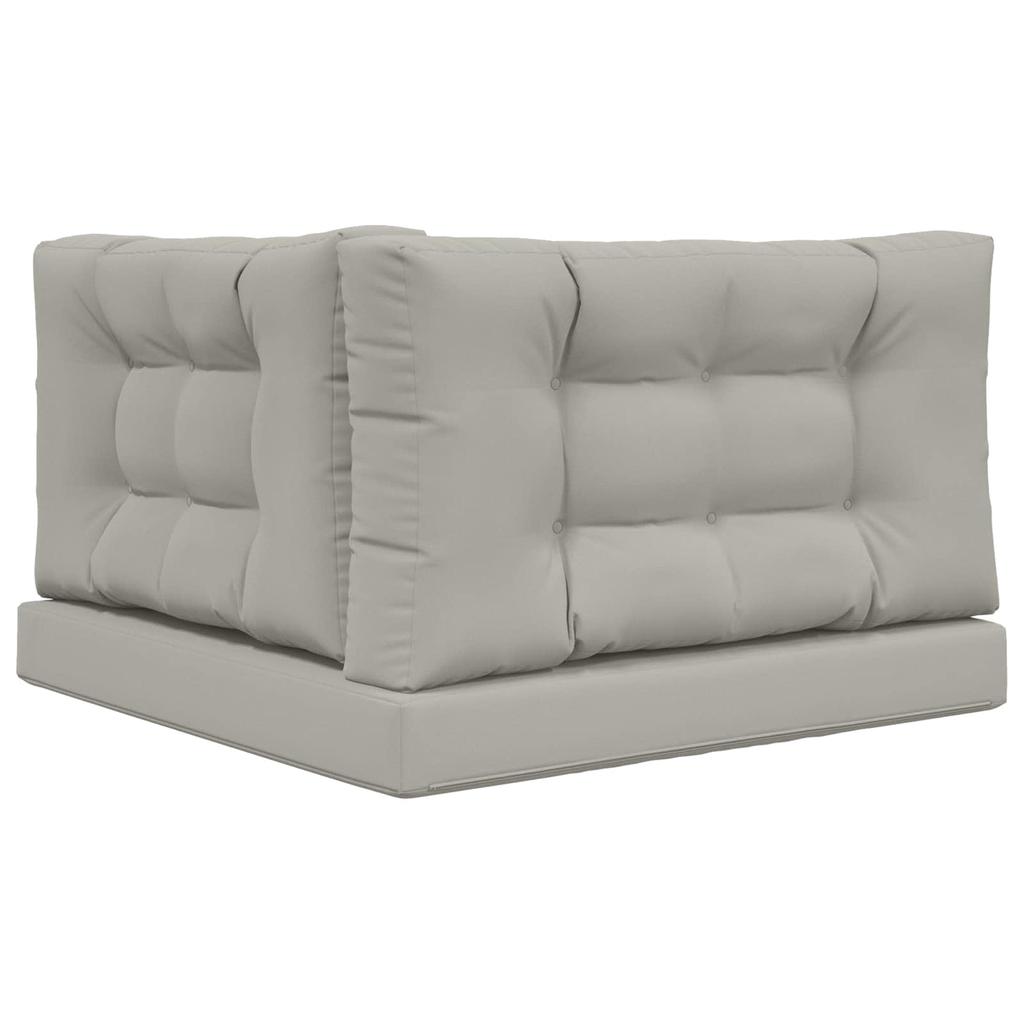 Outdoor Sofa Cushions 3 Pcs Gray Polyester