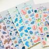 3 Pcs Kawaii Decor Shark Lobster Creative Felt Cloth Stationery Stickers For Scrapbooking Diy Journaling Cute Diary